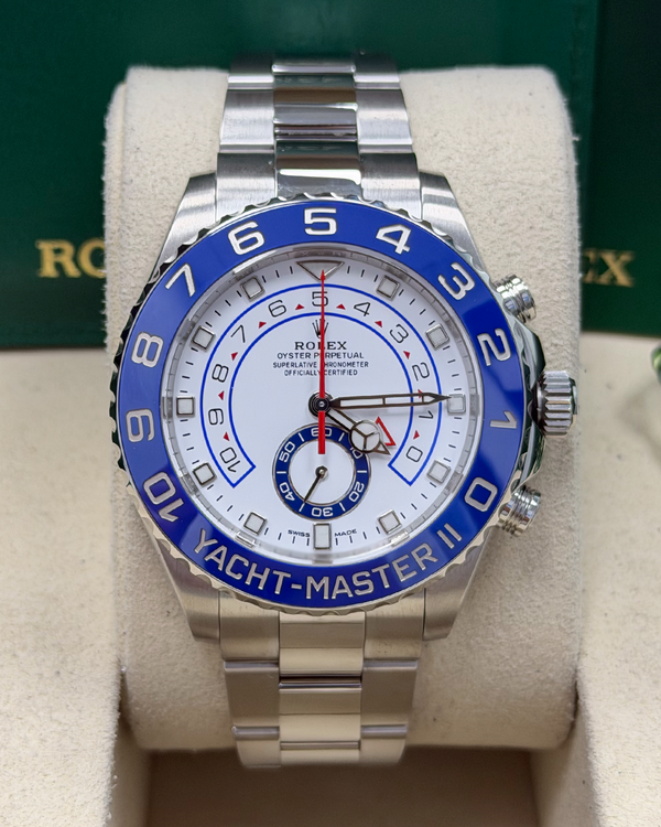 2022 Rolex Yacht-Master II 44MM White Dial Oyster Bracelet (116680)