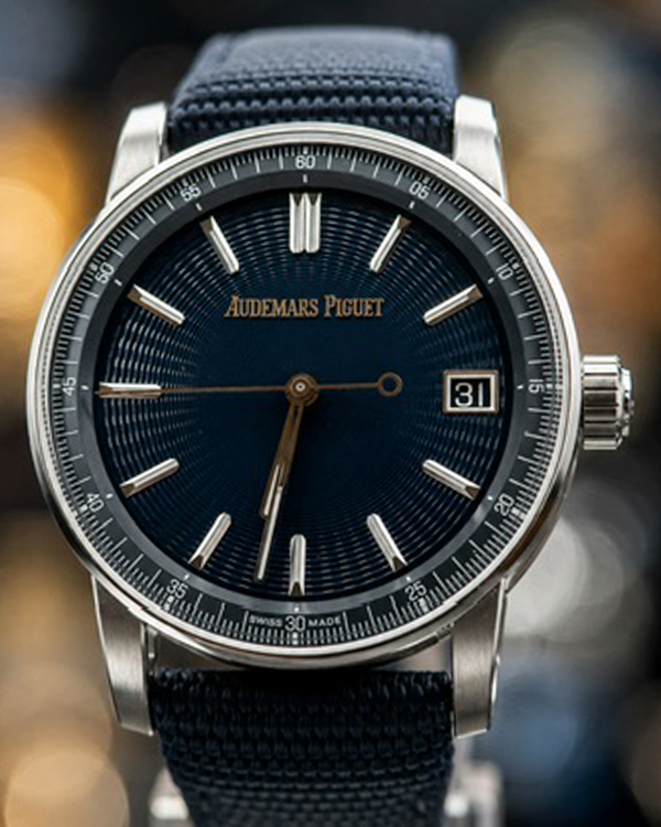 No Reserve - 2024 Audemars Piguet Code 11.59 41MM Blue Dial Textile Strap (15210ST.OO.A348KB.01)