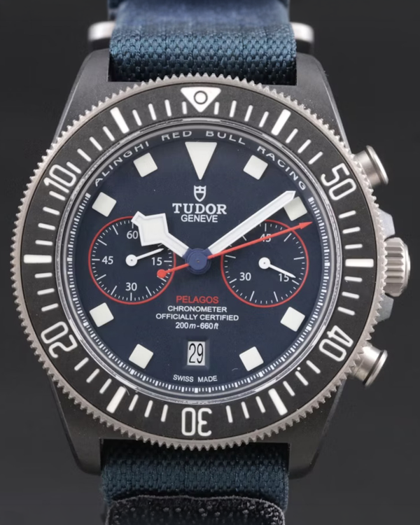 No Reserve - Tudor Pelagos FXD Chrono 43MM Blue Dial Textile Strap (25807KN)