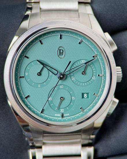 2024 Parmigiani Fleurier Tonda PF Chronograph "Yoshida" L.E. 42MM Turquoise Dial Steel Bracelet (PFS915-1020001-100182)