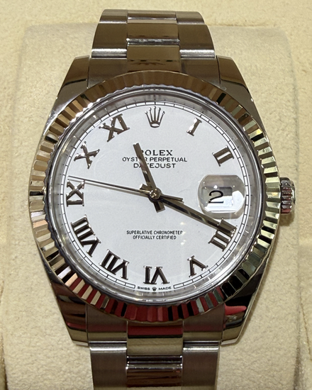 2023 Rolex Datejust 41MM White Dial Oyster Bracelet (126334)