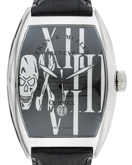 Franck Muller Casablanca "Gothique" 39MM Black Dial Leather Strap (8880 SC DT GOTH)