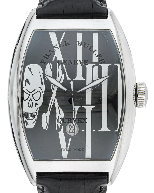 Franck Muller Casablanca "Gothique" 39MM Black Dial Leather Strap (8880 SC DT GOTH)