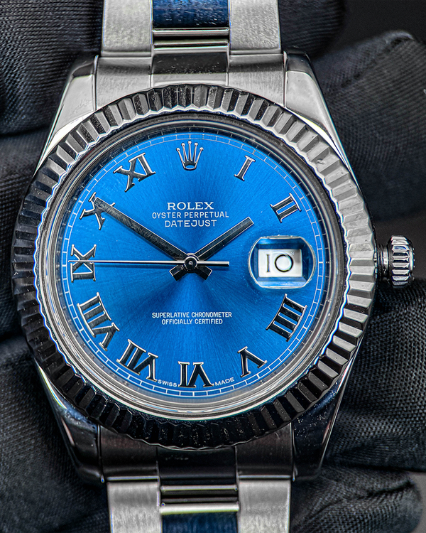 2015 Rolex Datejust II 41MM Blue Dial Oyster Bracelet (116334)