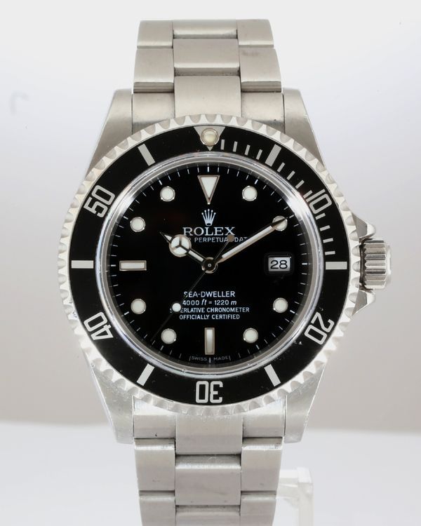 No Reserve - 2007 Rolex Sea-Dweller 4000 40MM Black Dial Oyster Bracelet (16600)
