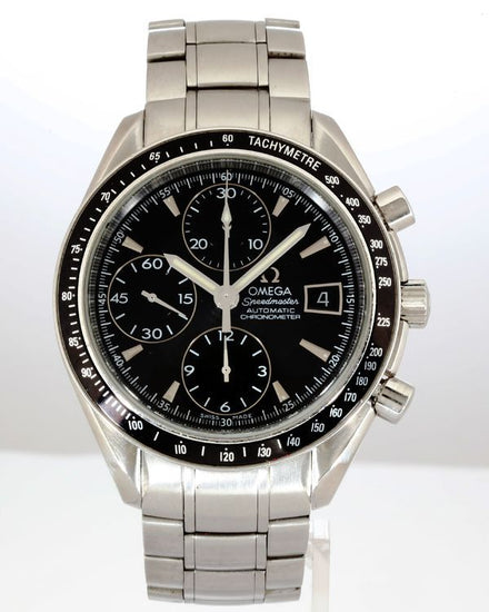 No Reserve - 2007 Omega Speedmaster Date 40MM Black Dial Steel Bracelet (3210.50.00)