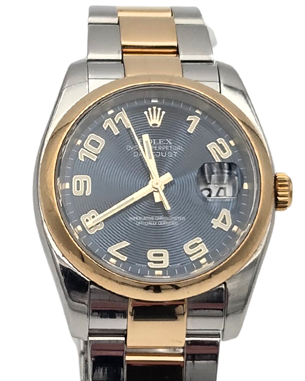 2005 Rolex Datejust 36MM Blue "Concentric" Dial Two-Tone Oyster Bracelet