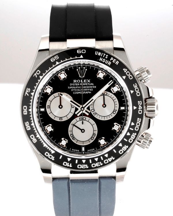 No Reserve - 2025 Rolex Cosmograph Daytona 40MM Black Dial Rubber Strap (126519LN)