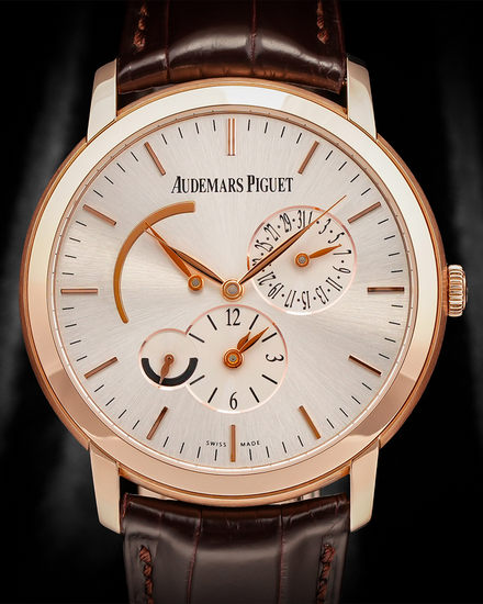 2016 Audemars Piguet Jules Audemars Dual Time 41MM Silver Dial Leather Strap (26380OR.OO.D088CR.01)