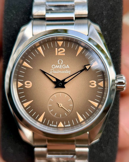 2026 Omega Seamaster Railmaster 38MM Brown Dial Steel Bracelet (235.10.38.20.13.001)