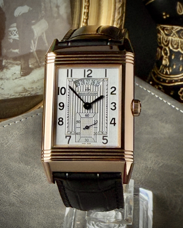 2017 Jaeger-LeCoultre Grande Reverso Duo 48.5MM Silver/Black Dial Leather Strap (Q3742421)