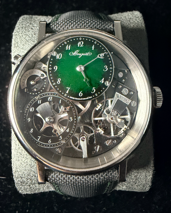 Breguet Tradition GMT 40MM Skeleton Dial Textile Strap (7067)