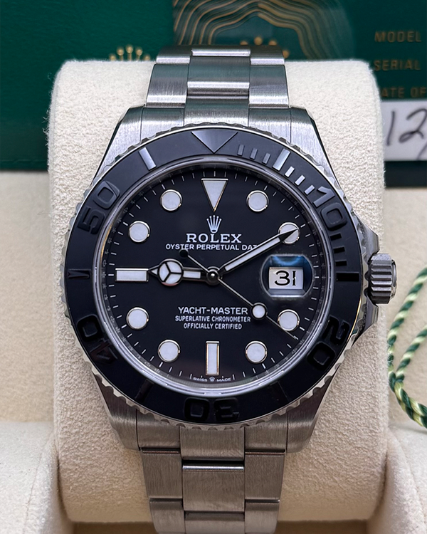 No Reserve - 2024 Rolex Yacht-Master 42MM Black Dial Titanium Oyster Bracelet (226627)