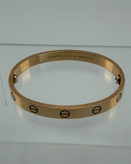 Cartier Love Bracelet Size 16 Yellow Gold (Love)
