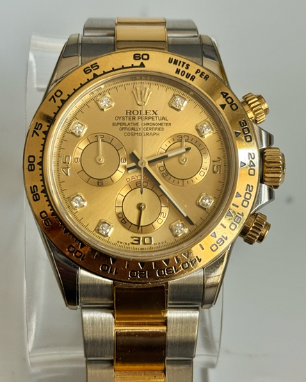 2021 Rolex Cosmograph Daytona 40MM Champagne Dial Two-Tone Oyster Bracelet (116503)