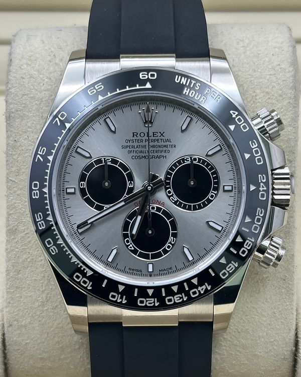 2025 Rolex Cosmograph Daytona 40MM Silver Dial Rubber Strap (126519LN)