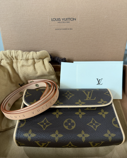 Louis Vuitton Monogram S Pochette Florentine Belt Bum Bag (M51855)