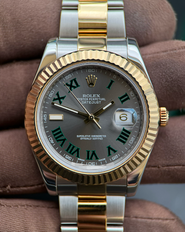 2014 Rolex Datejust II "Wimbledon" 41MM Slate Dial Two-Tone Oyster Bracelet (116333)
