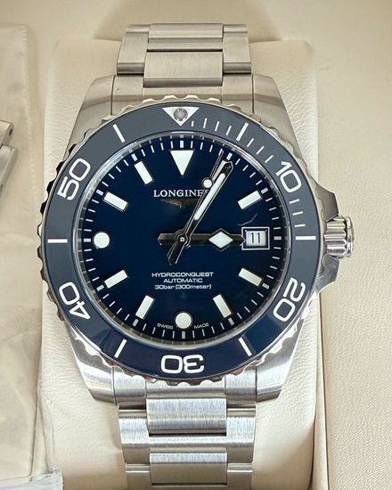 2026 Longines HydroConquest 39MM Blue Dial Steel Bracelet (L3.779.4.96.6)