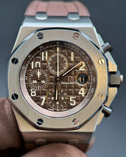 Audemars Piguet Royal Oak Offshore “Havana” 42MM Brown Dial Aftermarket Rubber Strap  (26470ST)