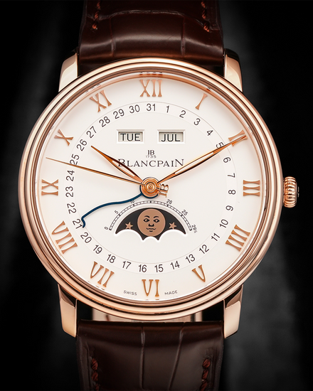 2024 Blancpain Villeret Quantième Complet 40MM Opaline Dial Leather Strap (6654-3642-55B)