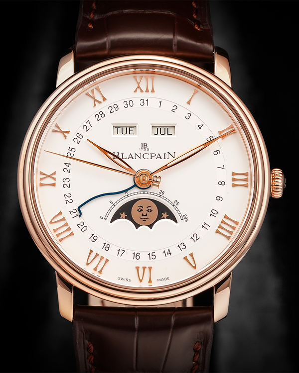 2024 Blancpain Villeret Quantième Complet 40MM White Dial Leather Strap (6654-3642-55B)