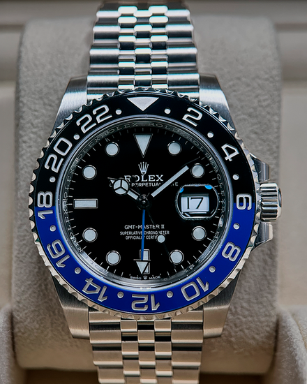 No Reserve - 2019 Rolex GMT-Master II "Batgirl" 40MM Black Dial Jubilee Bracelet (126710BLNR)