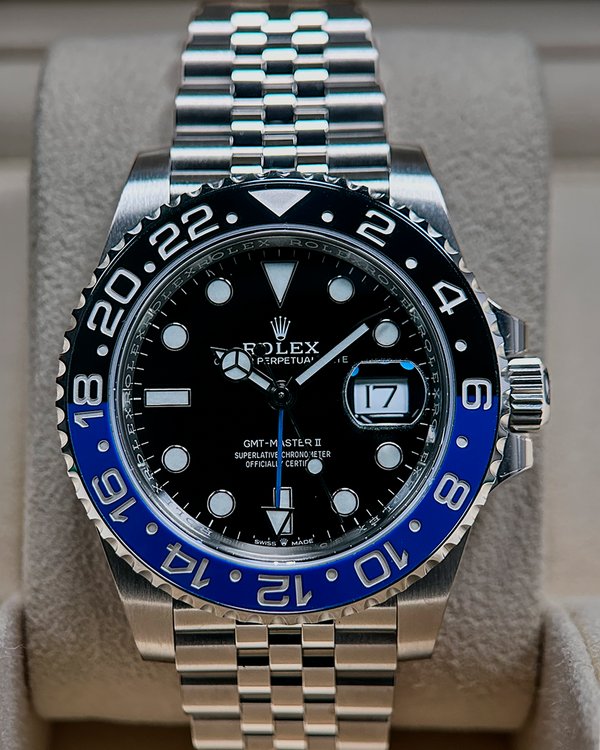 No Reserve - 2019 Rolex GMT-Master II "Batgirl" 40MM Black Dial Jubilee Bracelet (126710BLNR)