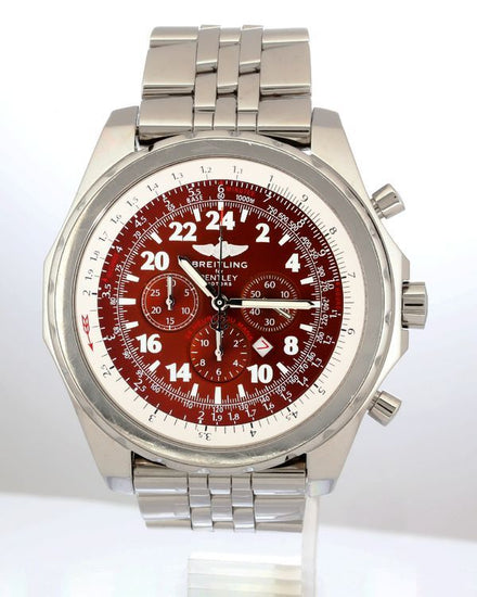 No Reserve - 2003 Breitling Bentley Motors "24 Heures Du Mans"  L.E. 49MM Brown Dial Steel Bracelet (A22362)