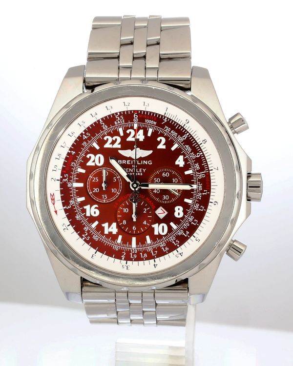 No Reserve - 2003 Breitling Bentley Motors L.E. 48MM Brown Dial Steel Bracelet (A25362)