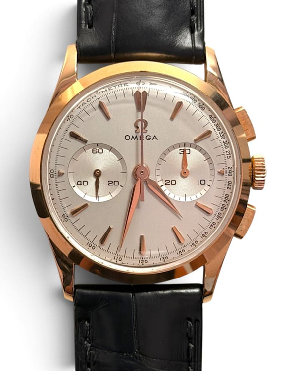 Omega Vintage Chronograph 36MM Silver Dial Leather Strap (OT 2872)