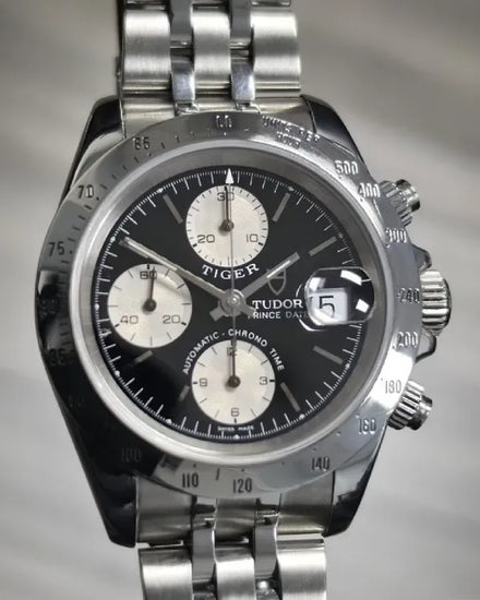 Tudor Prince Date Chrono "Tiger" 40MM Black Dial Steel Bracelet (79280P)