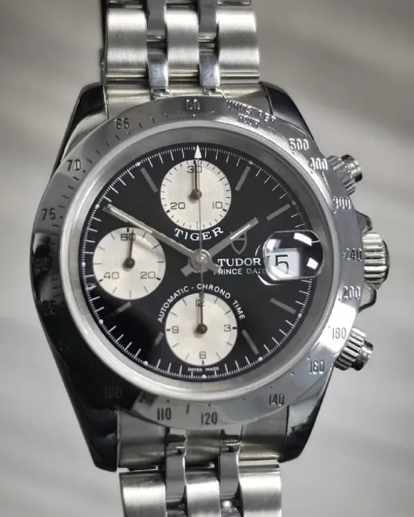 Tudor Prince Date Chrono "Tiger" 40MM Black Dial Steel Bracelet (79280P)