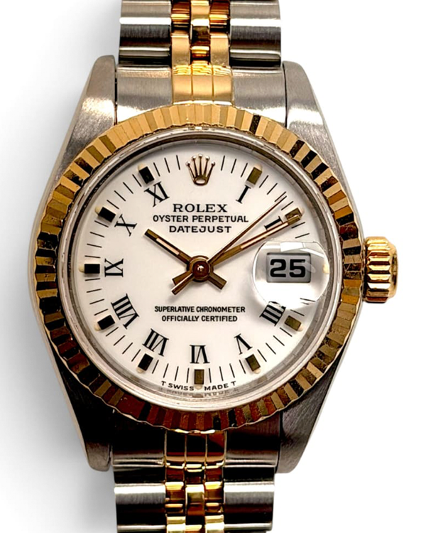 Rolex Lady-Datejust 26MM White Dial Two-Tone Jubilee Bracelet (69173)