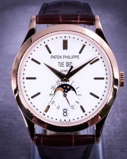 2011 Patek Philippe Annual Calendar 38.5MM Silver Dial Leather Strap (5396R-011)