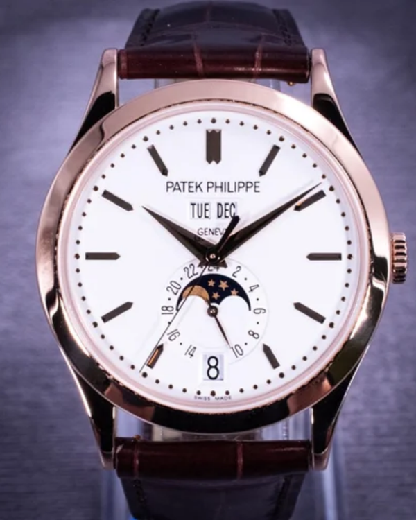 2011 Patek Philippe Annual Calendar 38.5MM Silver Dial Leather Strap (5396R)