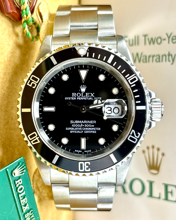 2003 Rolex Submariner Date 40MM Black Dial Oyster Bracelet (16610)
