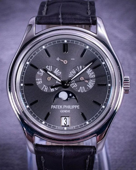 2010 Patek Philippe Annual Calendar 39MM Grey Dial Leather Strap (5146P-001)