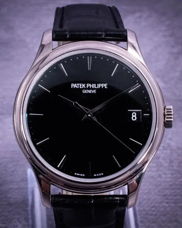 2017 Patek Philippe Calatrava 39MM Black Dial Leather Strap (5227G-010)