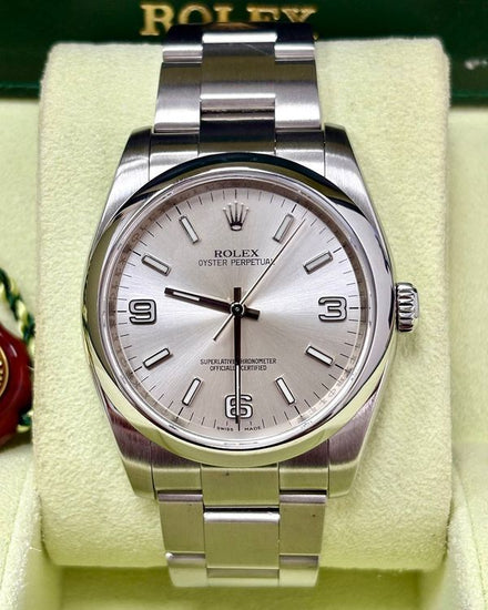 2013 Rolex Oyster Perpetual 36MM Silver Dial Oyster Bracelet (116000)