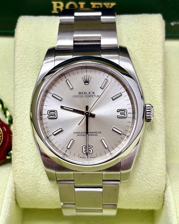 2013 Rolex Oyster Perpetual 36MM Silver Dial Oyster Bracelet (116000)