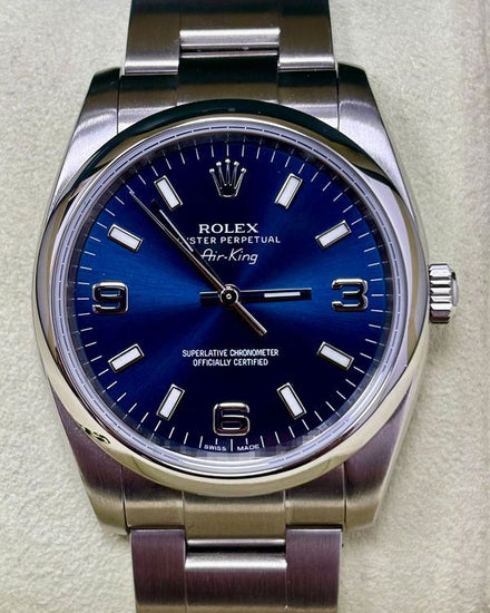 Rolex Air-King 34MM Blue Dial Oyster Bracelet (114200)