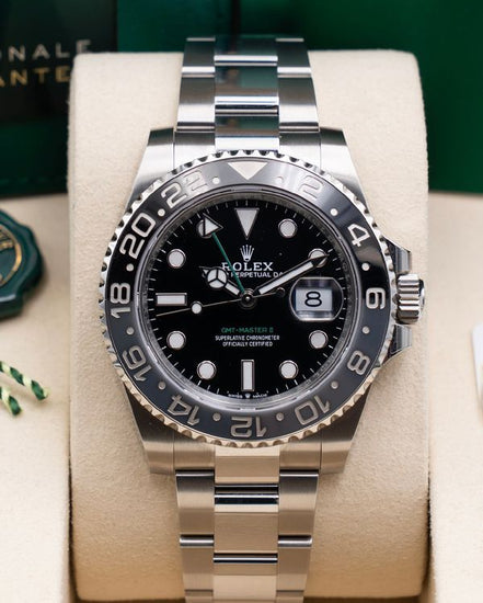 2026 Rolex GMT-Master II "Bruce Wayne" 40MM Black Dial Oyster Bracelet (126710GRNR)
