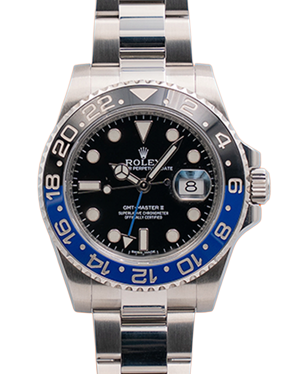 2014 Rolex GMT-Master II "Batman" 40MM Black Dial Oyster Bracelet (116710BLNR)
