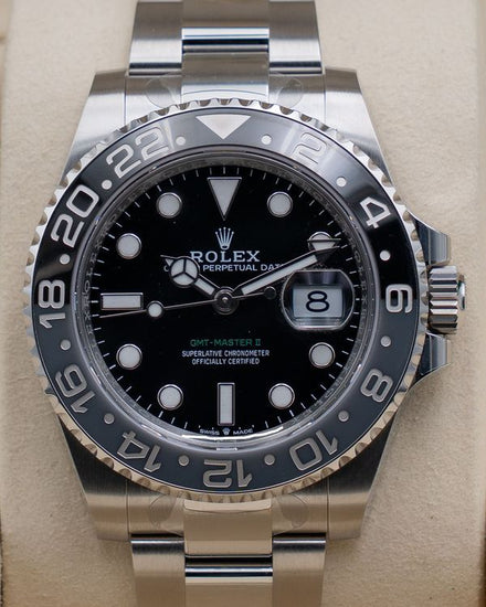 2026 Rolex GMT-Master II "Bruce Wayne" 40MM Black Dial Oyster Bracelet (126710GRNR)