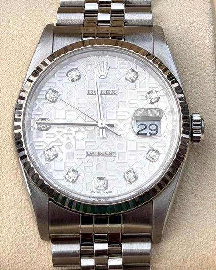 2003 Rolex Datejust 36MM Silver "Jubilee" Dial Jubilee Bracelet (16234)