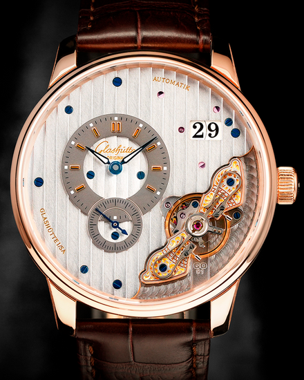 2023 Glashütte Original PanoMaticInverse 42MM Rhodium Dial Leather Strap (1-91-02-01-05-62)