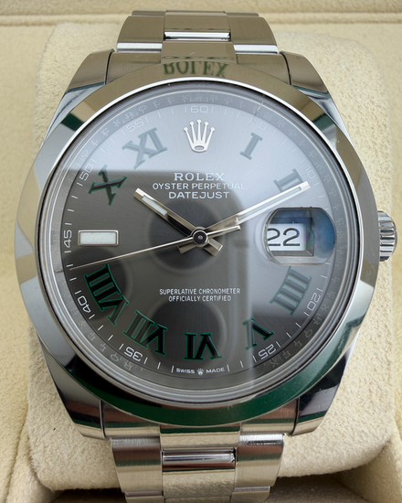 2019 Rolex Datejust "Wimbledon" 41MM Slate Dial Oyster Bracelet (126300)