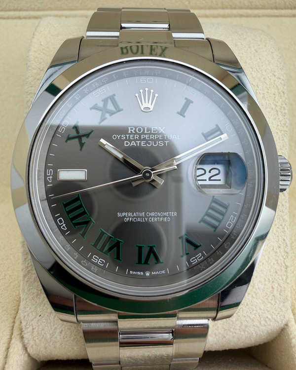 2019 Rolex Datejust "Wimbledon" 41MM Slate Dial Oyster Bracelet (126300)