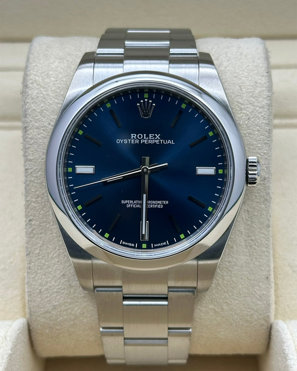 2017 Rolex Oyster Perpetual 39MM Blue Dial Oyster Bracelet (114300)